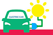 Elektroauto Illustrationen