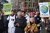 Environmental activists and supporters attend the March For Climate And Justice on November 12,2023 in Amsterdam,Netherlands. Protestors demand action from the Dutch government and world leaders to combat the climate change crisis,heat records are being broken again and again,resulting in profound changes for all life on Earth. An estimated 70,000 people have walked on Sunday with the climate march in Amsterdam,according to the Amsterdam municipality.