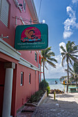 The sign for the Mayan Princess,a beachfront hotel in San Pedro on Ambergris Caye in Belize.