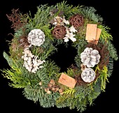 Wreath of woodland, nature-decorated