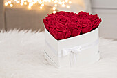 Sophias Secret® - Rose box - Heart box white 16x10 cm