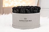 Sophia’s Secret® - Rosenbox - Rund Box steingrau Ø 18 H 10 cm