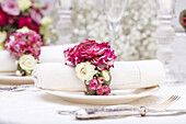 Floral table setting