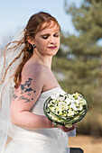 Bride with bouquet