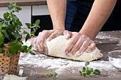 Oregano baguette: Preparing the dough