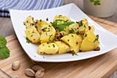 Parsley Potatoes with Pistachios