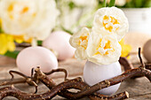 Easter ambience with daffodils Bridal Crown