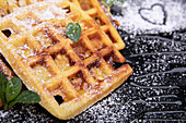 Waffles made from corn flour