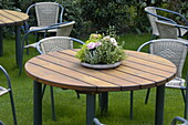 Flower bowl on table