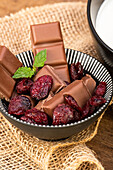 Chocolate with cranberries