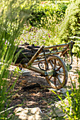 Decoration in the garden - peat trolley