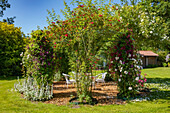 Pavillon mit Rosen