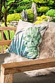 Terrace decoration - Cushion on garden chair