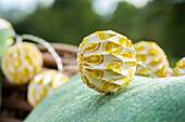 Summer decoration - lanterns on armchairs