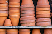 Terracotta pots, stacked