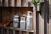 Garden decoration - Milk jugs