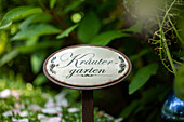 Schild - Kräutergarten
