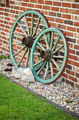 Garden decoration - old wheel