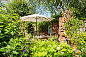 Terrace with parasol