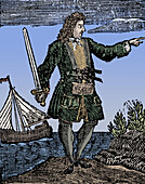 Charles Vane, English pirate, illustration