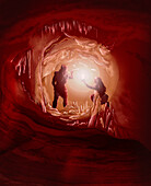 Cave artists, conceptual illustration