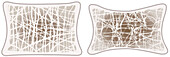 Osteoporosis and normal vertebra, illustration
