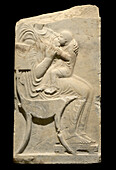 Grave stele of a woman breastfeeding