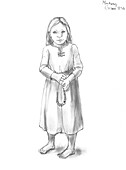 Anglo-Saxon girl, illustration