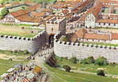 Silchester Roman City Walls, illustration