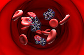 Vitamin B12 molecules, illustration