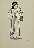Woman captive of Sennacherib, illustration