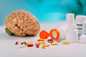 Cognitive enhancement supplements, conceptual image