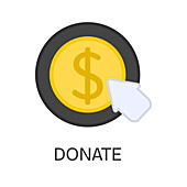 Donation, conceptual illustration
