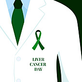 Liver cancer, conceptual illustration
