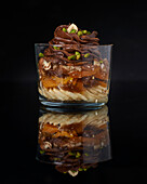 Chocolate mousse with dried fruit