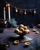 Polish orzeszki - walnut biscuits filled with dulce de leche