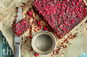 Brownies made from kidney beans without baking