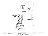 Circuits of Western Electric wall telephone, illustration