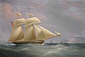 Topsail schooner Amy Stockdale off Dover, illustration
