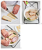 Prepare schnitzel from Valle d'Aosta, with ham and Fontina cheese
