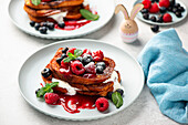 French toast with summer berries and mascarpone cream