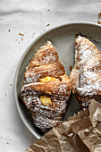 Italian cornetti with custard filling