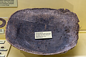 Ein verkohlter indianischer Bratkorb im USU Eastern Prehistoric Museum in Price, Utah