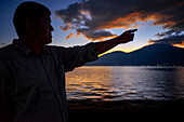 Fisher in Lago De Coatepeque, Lake Coatepeque, Crater Lake, El Salvador, Department Of Santa Ana Cenral America.
