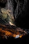 Cueva de los Verdes, eine Lavaröhre und Touristenattraktion der Gemeinde Haria auf der Insel Lanzarote, Kanarische Inseln, Spanien