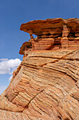 Mikrobogen-Detail im Navajo-Sandstein in der Nähe von South Coyote Buttes, Vermilion Cliffs National Monument, Arizona