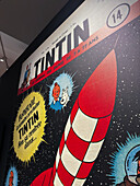 Big size print of the cover of "The Adventures of Tintin: Explorers on the Moon" comic book by Herge.
