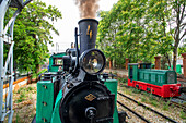 Aliva nº 4 locomotive in the El Tren de Arganda train or Tren de la Poveda train in Arganda del Rey, Madrid, Spain.