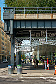 Chelsea, entrance of the New york high line new urban park formed from an abandoned elevated rail line in Chelsea lower Manhattan New york city HIGHLINE, USA