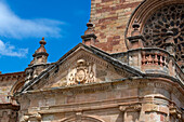 Detail outside of the cathedral facade, Sigüenza, Guadalajara province, Spain